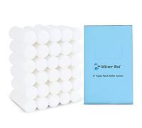Mister Rui Foam Paint Roller, Sponge Paint Roller Sleeve, High Density Foam, for Home Painting and Decorating, 4" Double-Rounded Design (110MM), Pack of 30