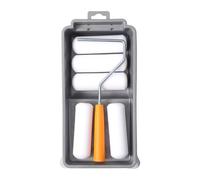Mister Rui Mini Paint Roller 4 inch, Gloss Roller Set with Tray and Frame, Foam Roller Set for Flat Surfaces and Brings Smooth Finishes