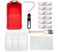 Mister Rui Mini Paint Roller Kit-13 Piece, Small Roller Paint Brush & Frame