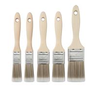 Mister Rui Paint Brush Set 5 Pack - 2x1”, 2x1.5”, 1x2” Small Paint Brushes for Painting, Decorating, Crafts & Art Projects