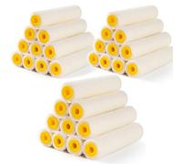 Mister Rui Paint Roller, 4 Inch Paint Roller Wool Blend, 30 Pack, 4mm Short Nap, Small Paint Roller Covers, Reusable Mini Paint Rollers for Use with All Paints and Stains