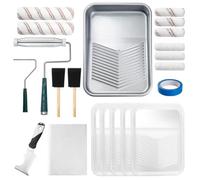 Mister Rui Paint Roller Set,Paint Rollers and Trays Set, Painting Tools 21 Pcs for DIY Painting