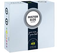 MISTER SIZE 49mm Ultra-Sensitive Condoms for Men - Extra Thin, Extra fine, Extra lube/Made from 100% Natural Rubber Latex in Your Size XS - S/Real Feel Pack of 36