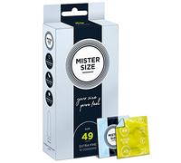 MISTER SIZE 49mm Ultra-Sensitive Condoms for Men - Extra Thin, Extra fine/Made from 100% Natural Rubber Latex in Your Size XS - S/Real Feel Pack of 10