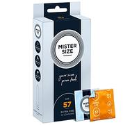 MISTER SIZE 57mm Ultra-Sensitive Condoms for Men - Extra Thin, Extra fine/Made from 100% Natural Rubber Latex in Your Size L - XL/Real Feel Pack of 10