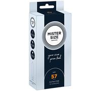 MISTER SIZE 57mm Ultra-Sensitive Condoms for Men - Extra Thin, Fine, Extra Lube/Made from 100% Natural Rubber Latex in Your Size L - XL/Real Feel Pack of 10
