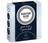 MISTER SIZE 69mm Ultra-Sensitive Condoms for Men - Extra Thin, Extra fine, Extra lube/Made from 100% Natural Rubber Latex in Your Size XXL/Real Feel Pack of 3