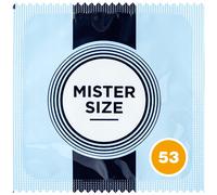 Mister Size condoms 53 mm width Soft Regular size Natural Feel Clear condoms