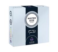 MISTER SIZE Condoms Extra Thin Natural Latex 69mm (3XL) 36 Pack | extra thin, extra lubricated, dermatologically tested, vegan, individually sized, natural rubber latex