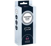 MISTER SIZE Condoms - Extra Thin & Ultra Soft - Natural Feel - Extra Lubricated - Perfect Fit - Natural Rubber Latex - Maximum Safety - 10 Pack, 64 mm