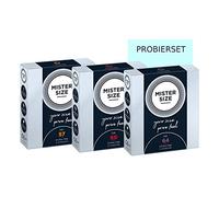 MISTER SIZE - Pure Feel Condoms (Ultra Thin and extra lubricated) - 100% Natural Rubber Latex in your Individual Size (57 - 60 -64 mm, 9 Pieces)