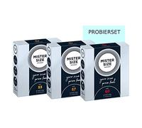 MISTER SIZE - Pure Feel Condoms (Ultra Thin and extra lubricated) - 100% Natural Rubber Latex in your Individual Size (53 - 57 - 60 mm, 9 Pieces)