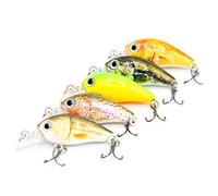 Mister Tackle BX-1 Fishing Lure Wobbler Set Crankbaits for Perch and Trout Spin Fishing - 5 Artificial Lures Including Box