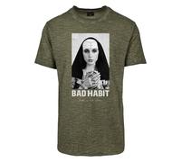 Mister Tee Bad Habit T-Shirt Top Shirt Front Print Picture Nun Men