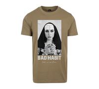 Mister Tee Bad Habit Tee Men Nun Monastery God Tattoo short Sleeve Crew Neck