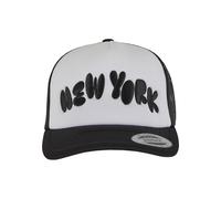 Mister Tee Mt3537-bubbly Ny Foam Trucker Cap Baseball, Black/White/Black, One Size