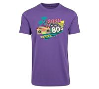 Mister Tee Damen Ladies Born In The 80s Tee T-Shirt, Violett (Ultraviolet 01459), X-Small (Herstellergröße: XS)