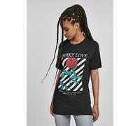 Mister Tee Damen Ladies Make Love Tee T-Shirt, Black, S