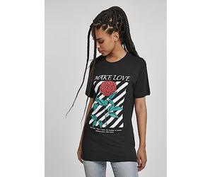 Mister Tee Damen Ladies Make Love Tee T-Shirt, Black, S