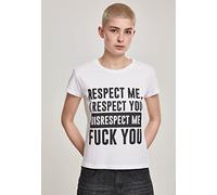 Mister Tee Damen Respect Me T-Shirt, White, M