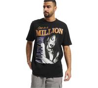 Mister Tee Herren Aaliyah One In A Million Oversize Tee T-Shirt, Black, L
