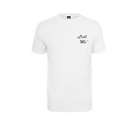 Mister Tee Herren Call Me Tee T-Shirt, White, XXXXL