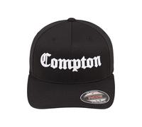 Mister Tee Herren Compton Flexfit Cap Kappen, Blk/Wht, L/XL