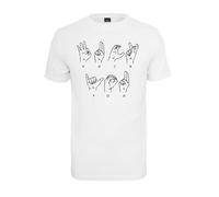 Mister Tee Herren FU Sign Language T-Shirt, White, S