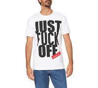 Mister Tee Herren Fuck Off T-Shirt, White, S