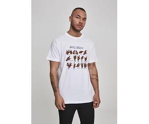 Mister Tee Herren Gang Signs Tee T-Shirt, White, S