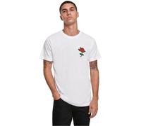 Mister Tee Herren Rose T-Shirt, White, XL