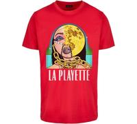 Mister Tee La Playette Men's T-Shirt Red Cotton Jersey Print New