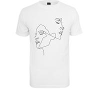Mister Tee Ladies One Line Tee T-Shirt Top Shirt Black White Print Woman