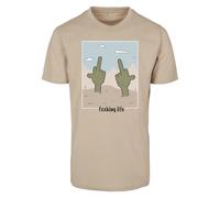 Mister Tee Life T-Shirt Sand Cacti Desert 0-Fuck Round Neck Short Sleeve