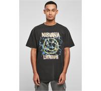 Mister Tee Lithium Oversize Tee Nirvana Smiley T-Shirt Round Neck Short Sleeve
