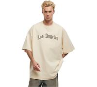Mister Tee Men's Los Angeles Wording New Huge Tee Whitesand, S T-Shirt, S