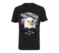 Mister Tee Men's American Life Eagle Tee T Shirt, Black, XS UK
