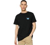 Mister Tee Men's Butterfly Winter Tee T-Shirt, Black, XS