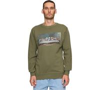 Mister Tee Men's Can´t Hang with Us Crewneck Sweatshirt, Olive, M