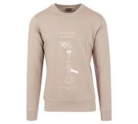 Mister Tee Men's Depresso Crewneck Sweatshirt, Darksand, L