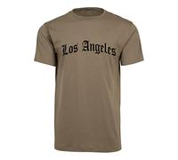Mister Tee Men's Mt2505-Los Angeles Wording Tee T-Shirt, Olive, S