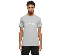 Mister Tee Men's Los Angeles Wording Tee T-Shirt, Heather Grey, L