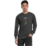 Mister Tee Men's Lost Youth Rose Crewneck Sweatshirt, Charcoal, XS