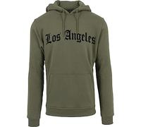 Mister Tee Men's Mt2561-los Angeles Wording Hoody Sweatshirt, Olive, M