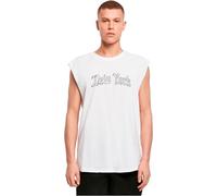 Mister Tee Men's Mt3455-new York Wording Sleeveless Tee T-Shirt, White, XL