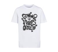 Mister Tee Men's Mtk276-kids Good Vibes Only Heart Tee T-Shirt, White, 110-116