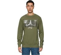 Mister Tee Men's Pray Crewneck Sweatshirt, Olive, S