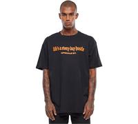 MT Upscale Men's Mt2873-Hustle Oversize Tee T-Shirt, Black, XS Große Größen Tall