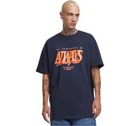 MT Upscale Men's Mt3531-always Running Oversize Tee T-Shirt, Navy, S Plus Tall