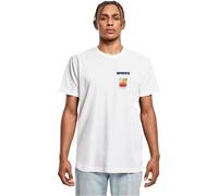 Mister Tee Men's Vintage Spritz Tee Round Neck T-Shirt, White, XL